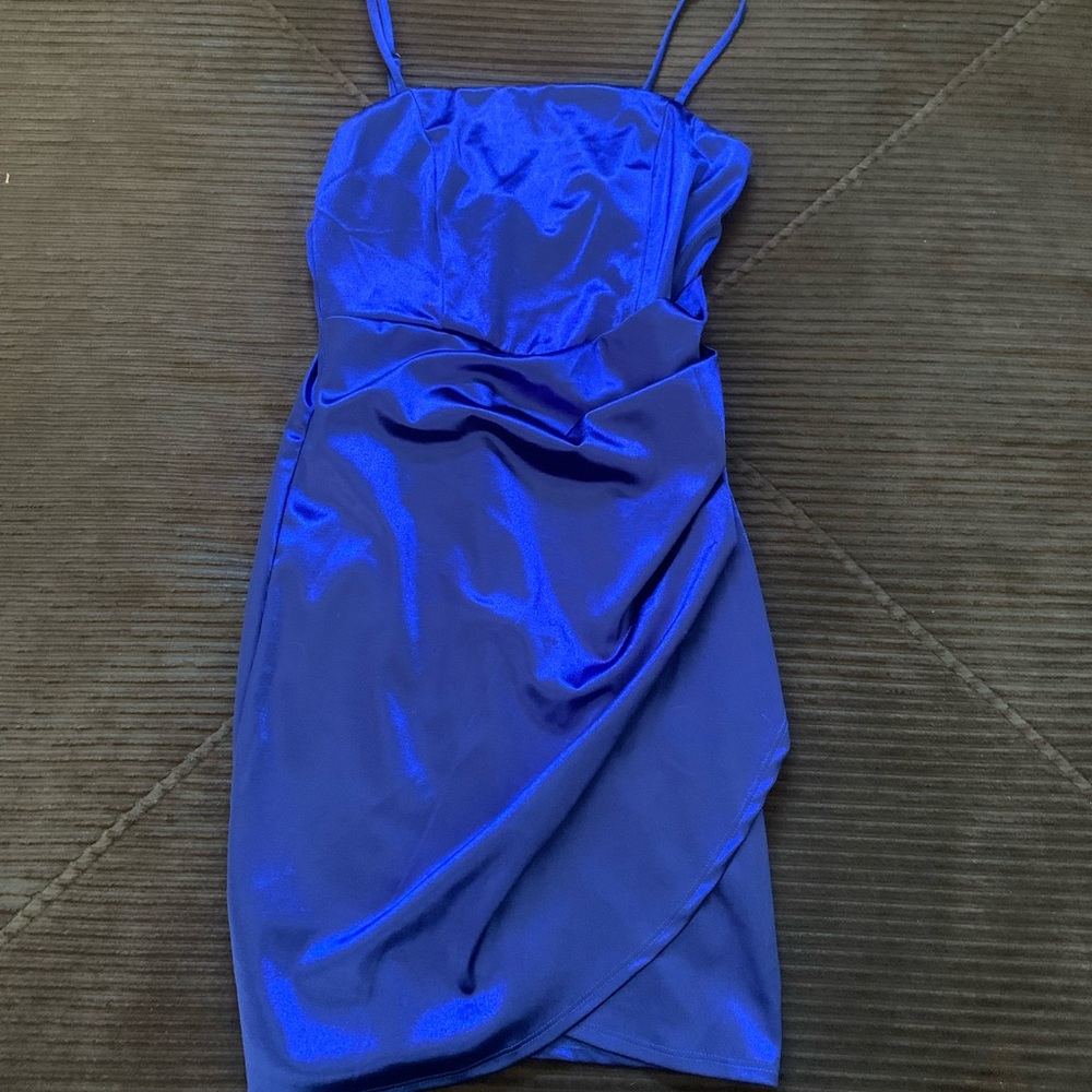 Blue Silk Dress